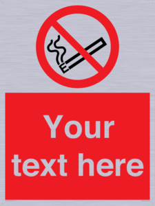 Custom No E-cigarettes / Vaping Sign